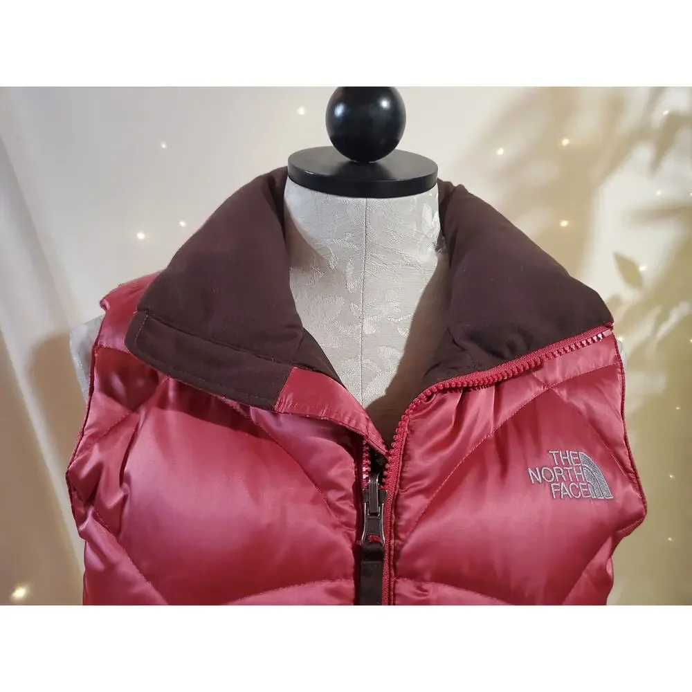 The North Face Aconcagua 550 Nuptse Goose Down Puffer Vest Womens Size XS Pink